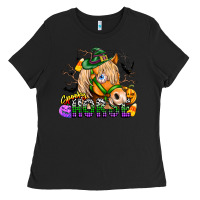 Black spooky horse Ladies Tee - CowhideDigitalArt