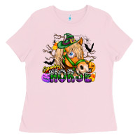 Bubblegum Pink spooky horse Ladies Tee - CowhideDigitalArt