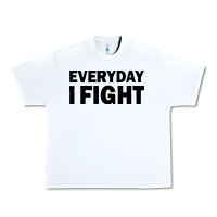 White everyday i fight Urban Heavy Tee - linhVisuals