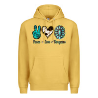 Antique Gold Peace Love Turquoise Premium Hoodie - Jasminsmagicworld