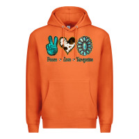 Carrot Peace Love Turquoise Premium Hoodie - Jasminsmagicworld