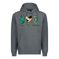 Rock Peace Love Turquoise Premium Hoodie - Jasminsmagicworld