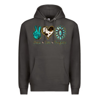 Smoke Peace Love Turquoise Premium Hoodie - Jasminsmagicworld