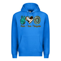 True Royal Peace Love Turquoise Premium Hoodie - Jasminsmagicworld