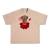 Burro our lady virgen de guadalupe mexican american flag holiday Urban Heavy Tee - linhVisuals