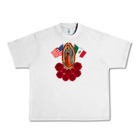 Lunar Rock our lady virgen de guadalupe mexican american flag holiday Urban Heavy Tee - linhVisuals