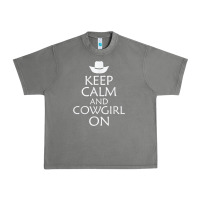 Tornado keep calm and cowgirl horse Urban Heavy Tee - linhVisuals