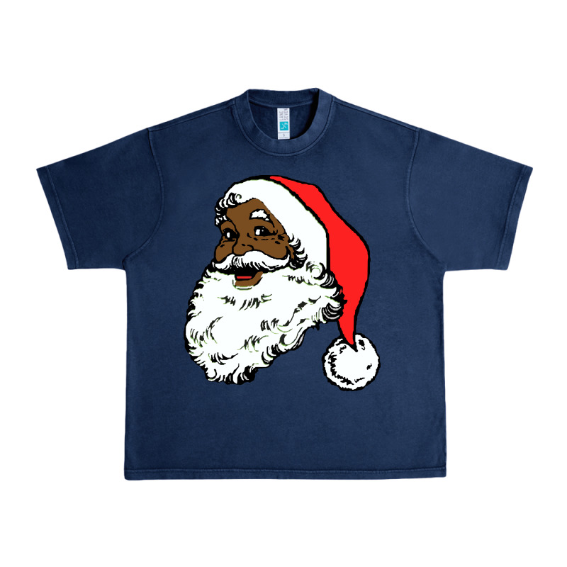 Black Santa Claus Christmas Urban Heavy Tee by linhVisuals | Teevron