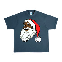 Midnight Navy black santa claus christmas Urban Heavy Tee - linhVisuals