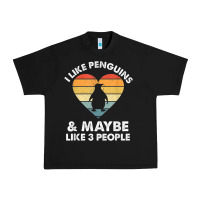 Black i like penguins and 3 people vintage Urban Heavy Tee - linhVisuals