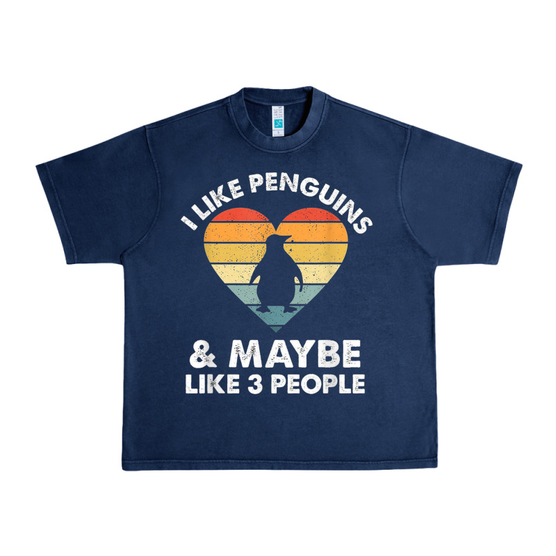 I Like Penguins And 3 People Vintage Urban Heavy Tee by linhVisuals | Teevron