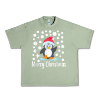 Oil Green penguin merry christmas with snow Urban Heavy Tee - linhVisuals