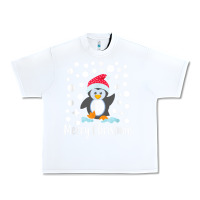 White penguin merry christmas with snow Urban Heavy Tee - linhVisuals