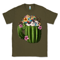 Army Green Day Of The Dead Mexican Cactus Classic Tee - FaDigitalArtStudio