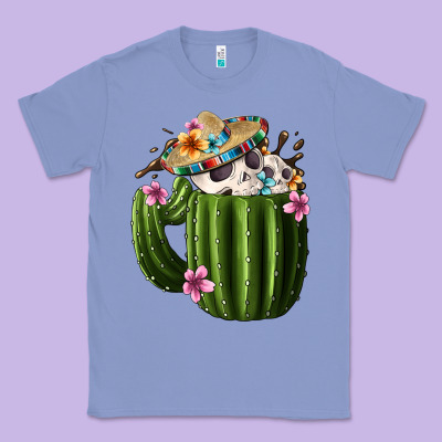 Day Of The Dead Mexican Cactus Classic Tee Designed By Fadigitalartstudio