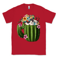 Red Day Of The Dead Mexican Cactus Classic Tee - FaDigitalArtStudio