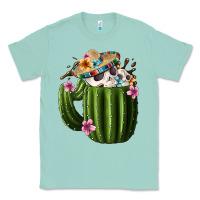 Seafoam Day Of The Dead Mexican Cactus Classic Tee - FaDigitalArtStudio
