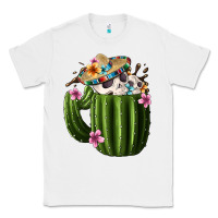 White Day Of The Dead Mexican Cactus Classic Tee - FaDigitalArtStudio