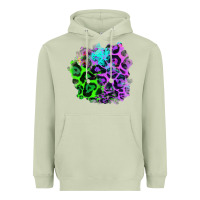 Matcha Colorful Leopard patch Heavyweight Hoodie - RanaPortraitStore