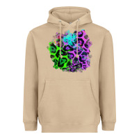 Mushroom Colorful Leopard patch Heavyweight Hoodie - RanaPortraitStore