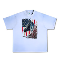 Grape Ice patriotic horse american flag   horse vintage Urban Heavy Tee - linhVisuals