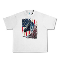 Lunar Rock patriotic horse american flag   horse vintage Urban Heavy Tee - linhVisuals