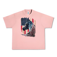 Salmon patriotic horse american flag   horse vintage Urban Heavy Tee - linhVisuals