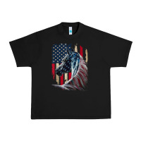Black patriotic horse american flag   horse vintage Urban Heavy Tee - linhVisuals