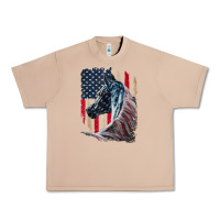Burro patriotic horse american flag   horse vintage Urban Heavy Tee - linhVisuals