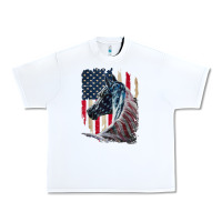 White patriotic horse american flag   horse vintage Urban Heavy Tee - linhVisuals