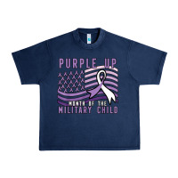 Navy purple up month of the military child Urban Heavy Tee - linhVisuals