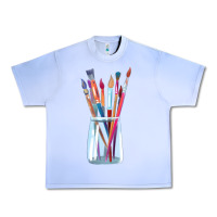 Grape Ice Paint Brushes Urban Heavy Tee - linhVisuals