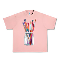 Salmon Paint Brushes Urban Heavy Tee - linhVisuals