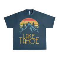 Midnight Navy vintage lake tahoe california nevada retro t shirt Urban Heavy Tee - linhVisuals