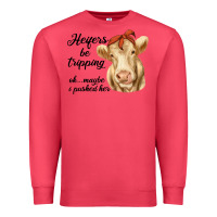 Heifer's Be Trippin' Charolais Cow Premium Sweatshirt | Teevron