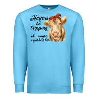 Ocean Blue heifer's be trippin' charolais cow Premium Sweatshirt - RanaPortraitStore