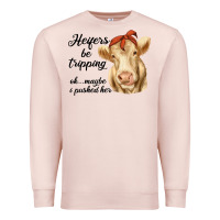 Pale Pink heifer's be trippin' charolais cow Premium Sweatshirt - RanaPortraitStore
