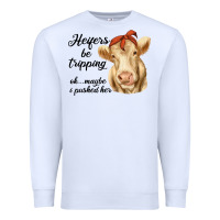 White heifer's be trippin' charolais cow Premium Sweatshirt - RanaPortraitStore