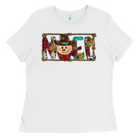 White noel snowman christmas Ladies Tee - CowhideDigitalArt