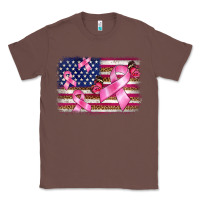 Chestnut breast cancer american flag background Classic Tee - BarkalooDesign