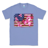 Colony Blue breast cancer american flag background Classic Tee - BarkalooDesign