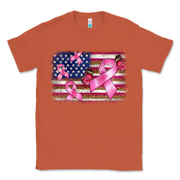 Copper breast cancer american flag background Classic Tee - BarkalooDesign