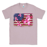 Lilac breast cancer american flag background Classic Tee - BarkalooDesign