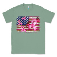 Sage breast cancer american flag background Classic Tee - BarkalooDesign
