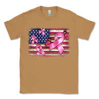 Toasted Coconut breast cancer american flag background Classic Tee - BarkalooDesign