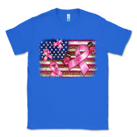 True Royal breast cancer american flag background Classic Tee - BarkalooDesign