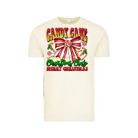 Vintage Arctic Candy Cane Christmas Club Vintage Tee - CowhideDigitalArt