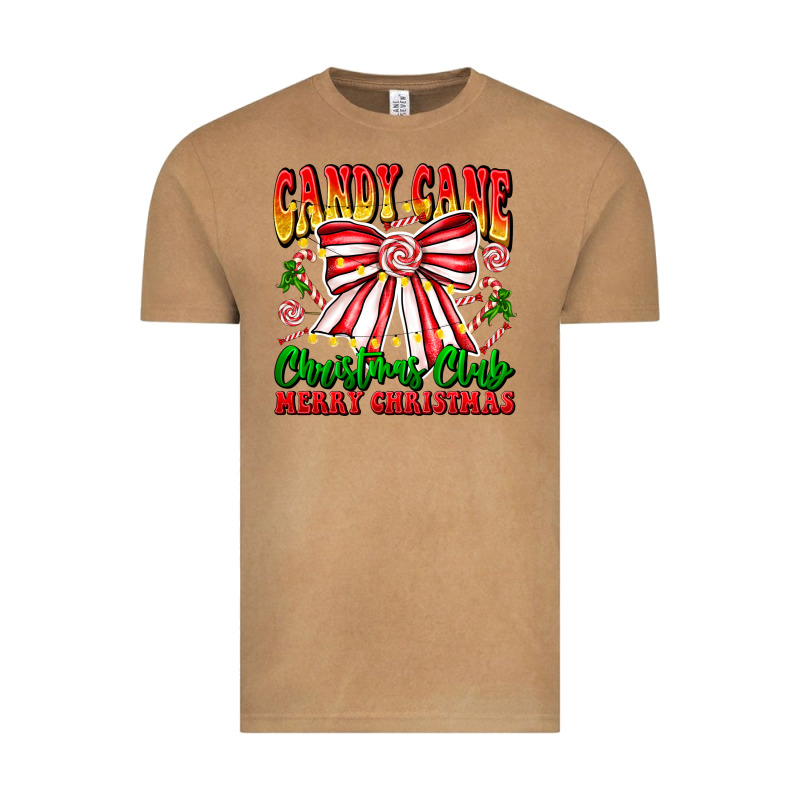 Candy Cane Christmas Club Vintage Tee by CowhideDigitalArt | Teevron