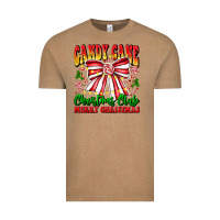 Vintage Coffee Candy Cane Christmas Club Vintage Tee - CowhideDigitalArt
