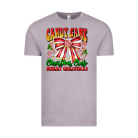 Vintage Zinc Candy Cane Christmas Club Vintage Tee - CowhideDigitalArt